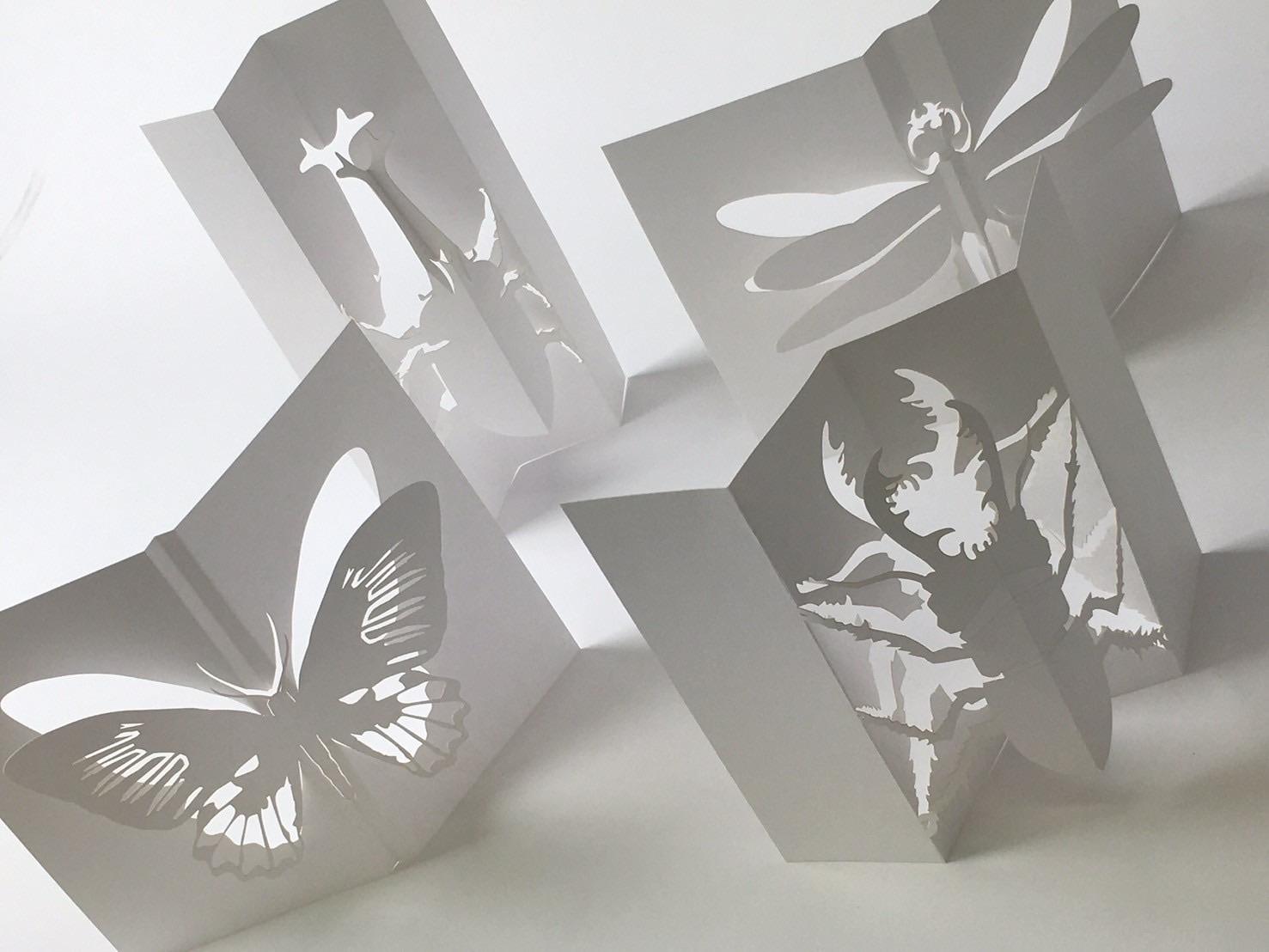 立体ぬりえ (昆虫6種)